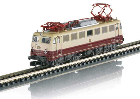 Class 114 Electric - Sound and DCC-SX - Minitrix -- German Federal Railroad DB #114 502-8 (Era IV 1988, beige, red)-1
