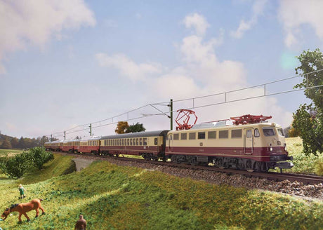 Class 114 Electric - Sound and DCC-SX - Minitrix -- German Federal Railroad DB #114 502-8 (Era IV 1988, beige, red)-2