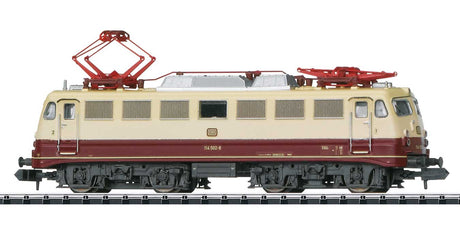 Class 114 Electric - Sound and DCC-SX - Minitrix -- German Federal Railroad DB #114 502-8 (Era IV 1988, beige, red)-3