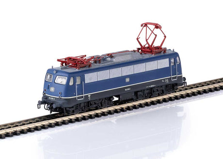 Class 110.3 Electric - Sound and DCC - Minitrix -- German Federal Railroad DB #110 318-3 (Era IV 1983, ocean blue, gray)-1