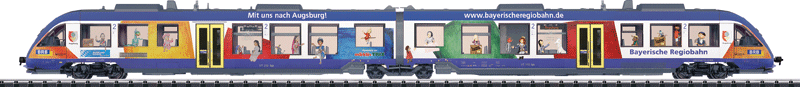 LINT 41 Class 648.2 Diesel Railcar Set - Standard DC -- Bavarian Regiobahn BRB (Era VI, Puppenkistenzug Marionette Theater)