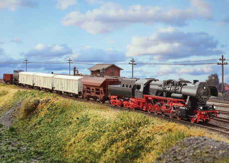 Class 52.80 2-10-0 w/Tub Tender - Sound and DCC-SX - Minitrix -- German State Railroad DR #52 8154-8 (Era IV 1987, black, red)-2