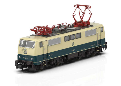 Class 111 Electric - Sound and DCC-SX - Minitrix -- German Federal Railroad DB #111 102-0 (Era IV 1974, ivory, Ocean Blue)-1