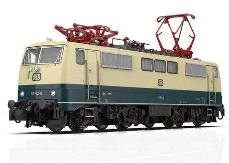 Class 111 Electric - Sound and DCC-SX - Minitrix -- German Federal Railroad DB #111 102-0 (Era IV 1974, ivory, Ocean Blue)-4