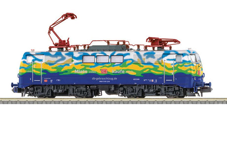 Class 111 Electric - Sound and DCC-SX - Minitrix -- German Railroad DB AG #111 074-1 Hilde (Era VI 2026, blue, yellow, green)