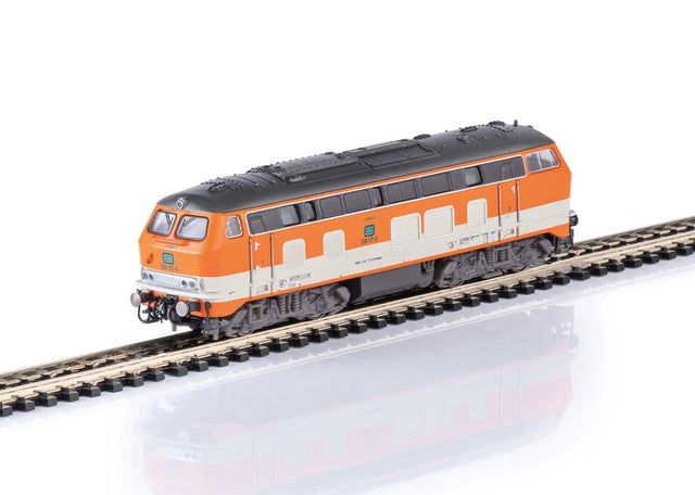 Class 218 Diesel - Sound and DCC - Minitrix -- NeSA Railroad Operating Company NeSA #218 117-0 (Era VI 2022, orange, white)-1
