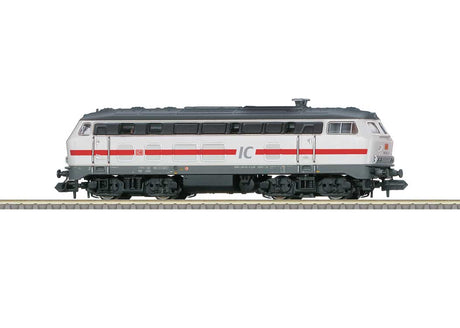 Class 218 Diesel - Sound and DCC - Minitrix -- German Railroad DB AG #218 341-6 (Era VI, IC Scheme, white, gray, red)