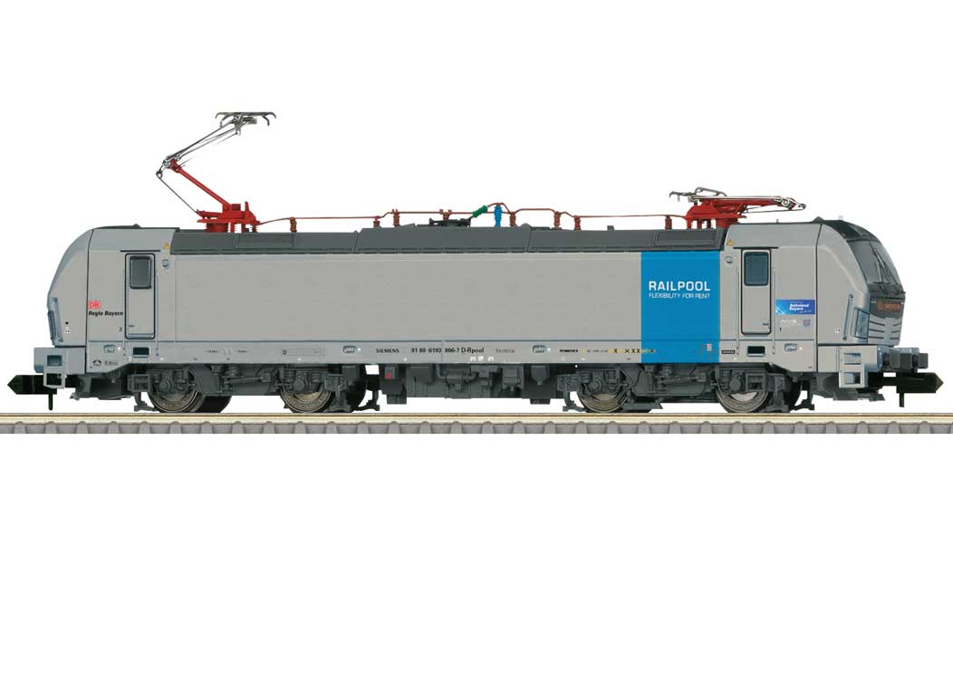 Siemens Vectron Class 193 Electric - Sound and DCC - Minitrix -- Railpool #193 806-7 (Era VI 2021, gray, blue)