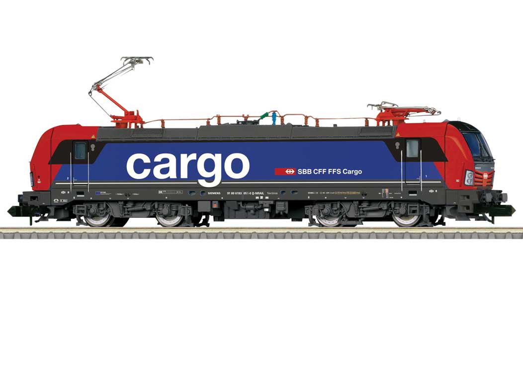 Siemens Vectron Class 193 Electric - Sound and DCC - Minitrix -- SBB Cargo (Era VI 2024, blue, red, black)