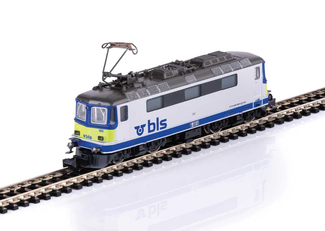 Class Re 420 Electric - Sound and DCC - Minitrix -- BLS (Era VI 2017, gray, blue, yellow)-1