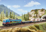 Bombardier Traxx F 140 AC 2 Class 185.2 Electric - Sound and DCC - Minitrix -- German Railroad DB AG #185 367-0 Gunni Guterzug  (Era VI, blue, red)-3