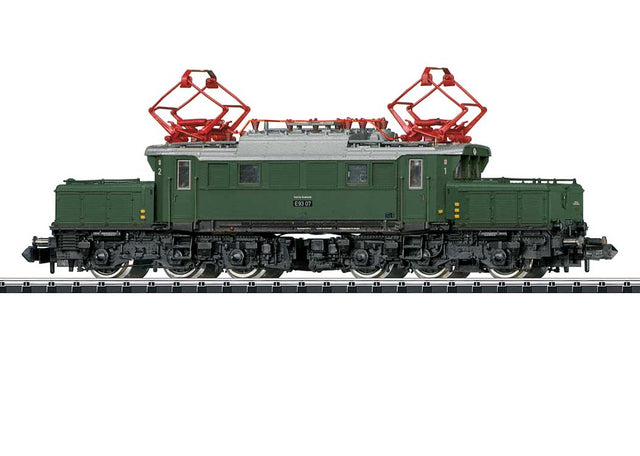 Class E 93 Electric - Sound and DCC-SX - Minitrix -- German Federal Railroad DB #E 93 07 (Era III, green, silver, black)