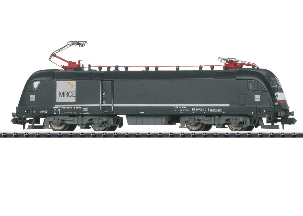 Class 182 Electric - Sound & DCC - Minitrix -- Mitsui Rail Capital Europe MRCE #182 518-1 (Era VI 2000, black, gray)-1