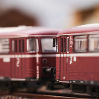 Class 796 Rail Car & 996 Control Car - Sound and DCC-SX - Minitrix -- German Railroad DB AG #796 702-9, 996 778-7 (Era V, red, white, black)