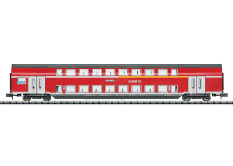 Type DABz 1st/2nd Class Bi-Level Commuter Car - Ready to Run - Minitrix - Hobb -- German Railroad DBAG (Era VI 1993, red, gray, yellow)