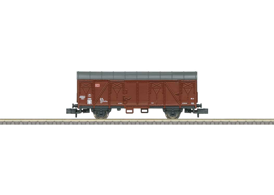 Type Gs 213 Boxcar - Ready to Run - Minitrix - My Hobby -- German Railroad DB AG (Era VI, Boxcar Red, gray)