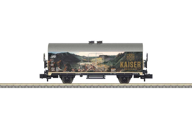 Type Ibopqs Refrigerator Car - Ready to Run - Minitrix -- Kaiser Brewery (Era VI, mural sides)
