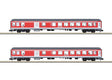 2 Type Bduu 497.2 Commuter Cars - Ready to Run - Minitrix -- German Railroad DB AG Murg Valley Recreation (Era VI 2022, red, gray, white)-1
