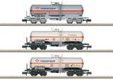 4-Axle Tank Car 3-Pack - Ready to Run - Minitrix -- Transfesa (Era V 2000, 2 Schemes)-1