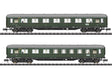 Type AB4u-38 1/2nd Class & BC4u-39 3rd Class D 96 Cars - Ready to Run - Minitr -- German Federal Railroad DB (Era III 1952, D 96 Train, green, gray)