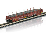 Type Uas Stake Flatcar with Rail Load 2-Pack - Ready to Run -- French State Railways SNCF (Era VI 2012, Boxcar Red)-1
