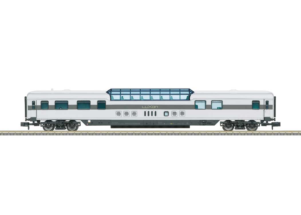 Type SRmz Dome Car - Ready to Run - Minitrix -- LUXON (Era VI 2021, silver, gray)