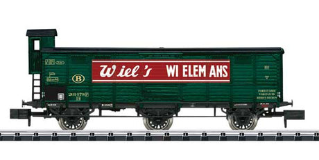 Type G 07 3-Axle Beer Reefer - Ready to Run - Minitrix -- Wiel's Wielemans (Era III 1950s, green, red)