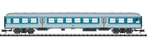 Type Bnrz 450.3 2nd Class Coach - Ready to Run - Minitrix -- Company for Vehicle Technology GfF (Era VI 2021, blue, gray)