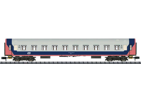 Type Y/B 2nd Class Coach - Ready to Run - Minitrix -- Czech Railroad CD (Era V 1968, white, blue, red)