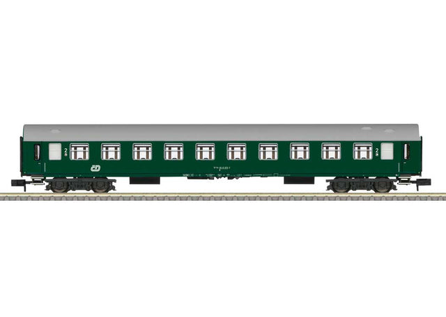 Type Y/B 2nd Class Coach - Ready to Run - Minitrix -- Czech Railroad CD (Era V 1968, green, gray)
