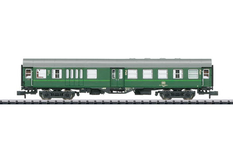 Type BDyg 532 2nd Class Rebuild Combine - Ready to Run - Minitrix -- German Federal Railroad DB (Era IV 1984, green, gray)