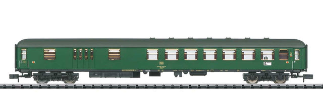 Type BDums 273 Half-Baggage-Half-Compartment 2nd Class Car -- German Federal Railroad DB (Era IV 1973, green, gray)