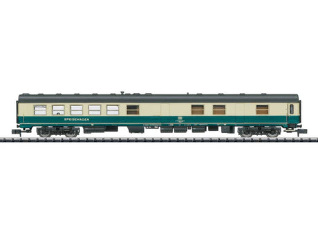 Type WRtm 134 Diner - Ready to Run - Minitrix -- German Federal Railroad DB (Era IV 1985, ivory, Ocean Blue)-1
