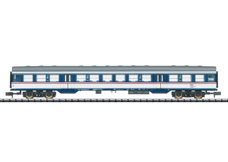 Type Bnrz 450.3 2nd Class Coach - Ready to Run - Minitrix -- Train Rental, Inc. TRI #50 80 22-35 956-8 (Era VI 2021, blue, white, red)