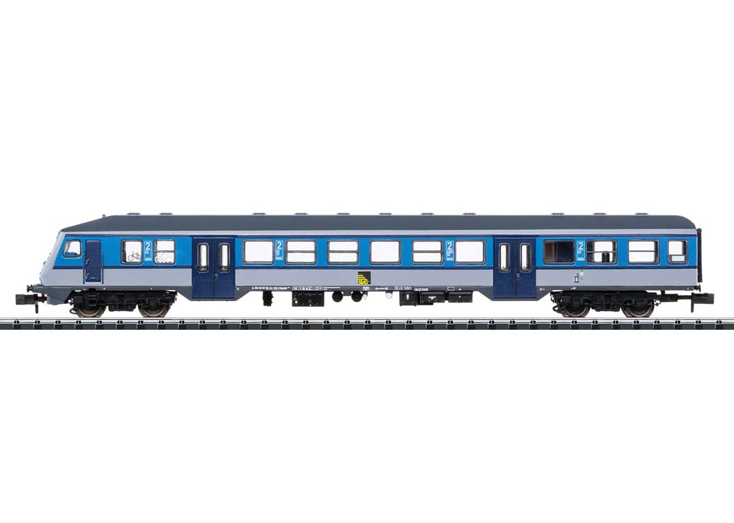 Type Bnrbdzf 480.1 Cab Control Car - Ready to Run - Minitrix -- Rail Service Company SVG #50 80 80-34 100-3 (Era VI 2022, blue, gray)-2