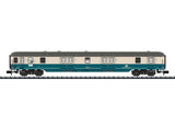 Type Post mr-a Mail Car - Ready to Run - Minitrix -- German Post (Era IV 1990, cream, blue)-1
