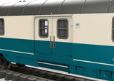 Type Post mr-a Mail Car - Ready to Run - Minitrix -- German Post (Era IV 1990, cream, blue)-4