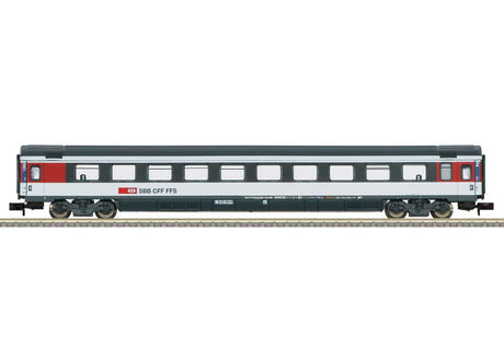Type Bpm EuroCity 2nd Class Coach - Ready to Run - Minitrix -- Swiss Federal Railways SBB/CFF/FFS (Era VI 2026, white, black, red)