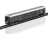 Type Post 4mg-bI/26 Mail Car - Ready to Run -- German Federal Postal System DBP (Era III 1963, green, silver)-1