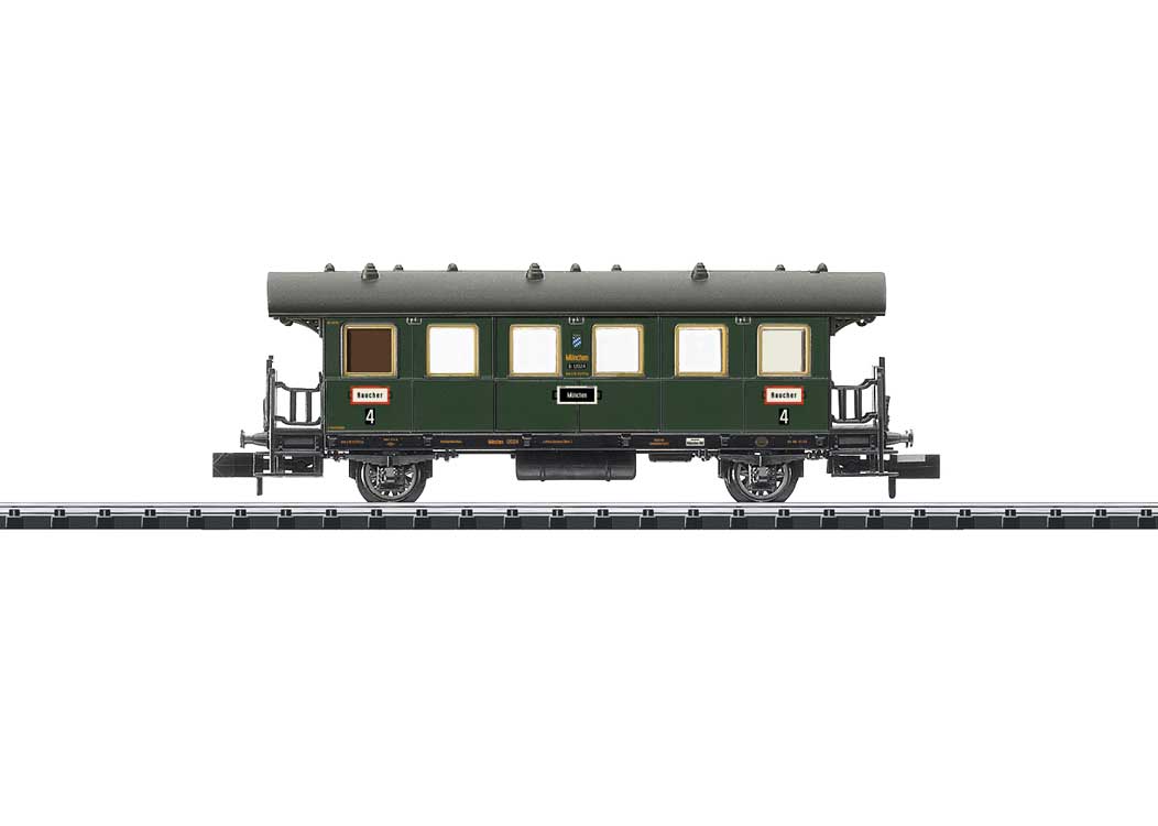 Type Di (Bay 10) Coach - Ready to Run - Minitrix -- DRB Group Administration Bavaria DRB GV Bay. (Era II, green)