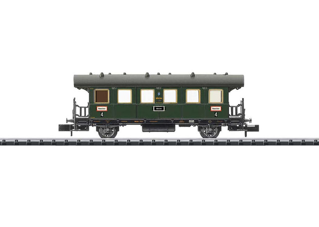Type Di (Bay 10) Coach - Ready to Run - Minitrix -- DRB Group Administration Bavaria DRB GV Bay. (Era II, green)