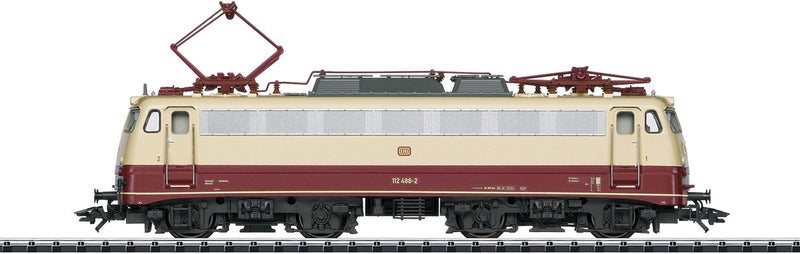 Class 112 Electric Locomotive with Sound & DCC/SX -- German Federal Railway #112 488-2 (Era IV 1986; red, ivory)