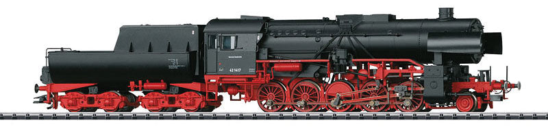 Class 42 2-10-0 Tub-Style Tender with Sound & DCC/SX -- German Federal Railway #42 1417 (Era III 1950; black, red)