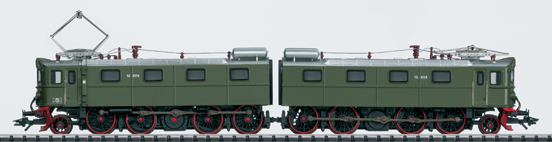 Class El 12 2-Unit Electric Locomotive with Sound & DCC/SX -- Norwegian State Railways NSB #2113, 2114 (Era IV 1970, Olive Green)