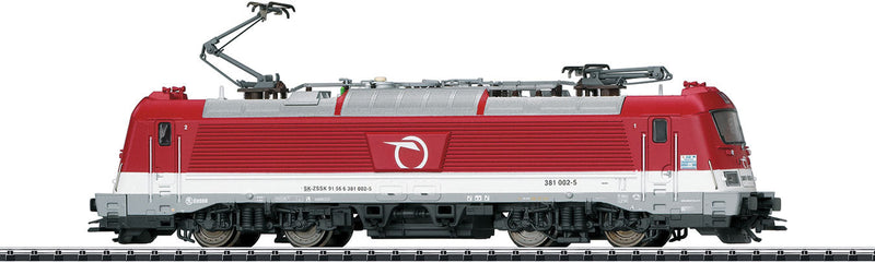 Skoda Type 109 E Class 381 Electric Locomotive - Standard DC -- Slovakian Railroad Company ZSSK #381 002-5 (Era VI 2015; red, gray, white)