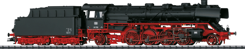 Class 41 2-8-2 Standard Tender & Witte Deflectors with Sound & DCC -- German Federal Railway #41 178 (Era III, 1965; black, red)