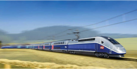 TGV Euroduplex High-Speed Train - Sound and DCC -- French State Railways SNCF (Era VI, blue, silver, red, teal)