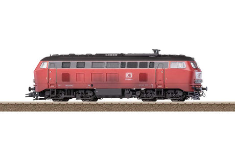 Class 218 Diesel Hydraulic - Sound and DCC -- German Railroad DB AG #218 464-6 (Era V 1999, Weathered, red, gray)-1