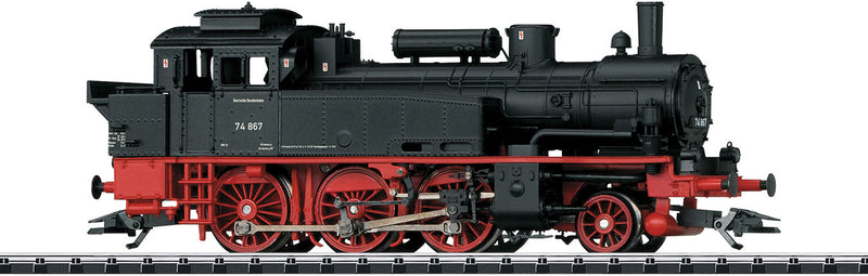 Class BR 74 2-6-0T Locomotive with Sound & DCC -- German Federal Railway #74 867 (Era III; black, red)