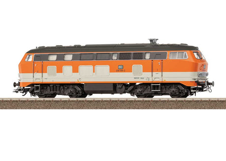 Class 218 Diesel - Sound and DCC -- German Federal Railroad DB #218 140-2 (Era IV, orange, cream, gray)-2